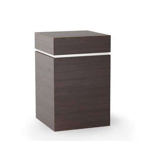Eckige, hölzerne Urne - dunkles Holz
